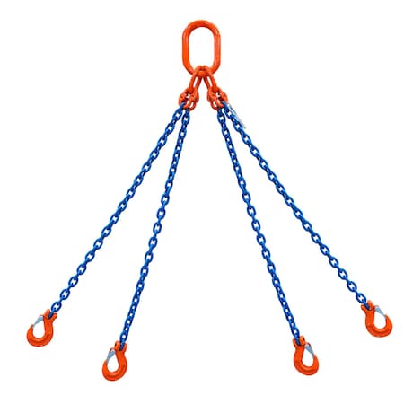 Starke Chain Sling, 5/16in, G100, Sling Hook, 4 ft SCSG100516-4LS-4